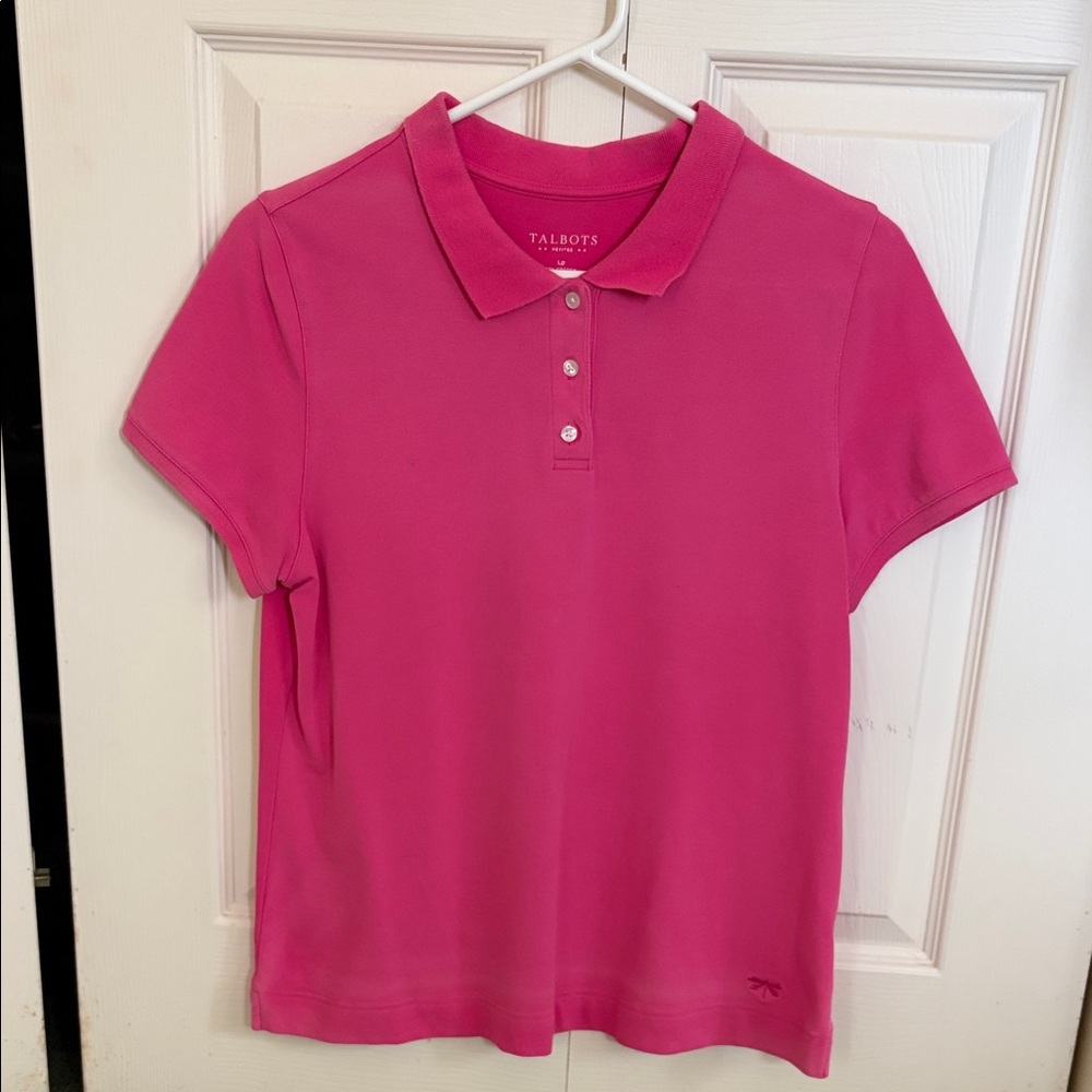 Talbots Hot Pink Short-Sleeve Polo